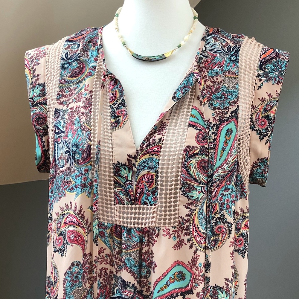 Daniel Rainn Pink Paisley Blouse